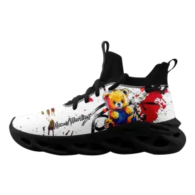 Holiday Gifts,Personalized Teddy Bear Sneakers, Custom Mesh Upper and Breathable Shoes, Gift for Back to School