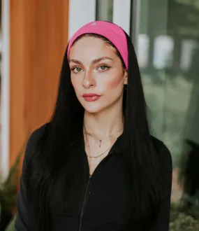Hot Pink Dri Fit Ribbed (non slip) Headband