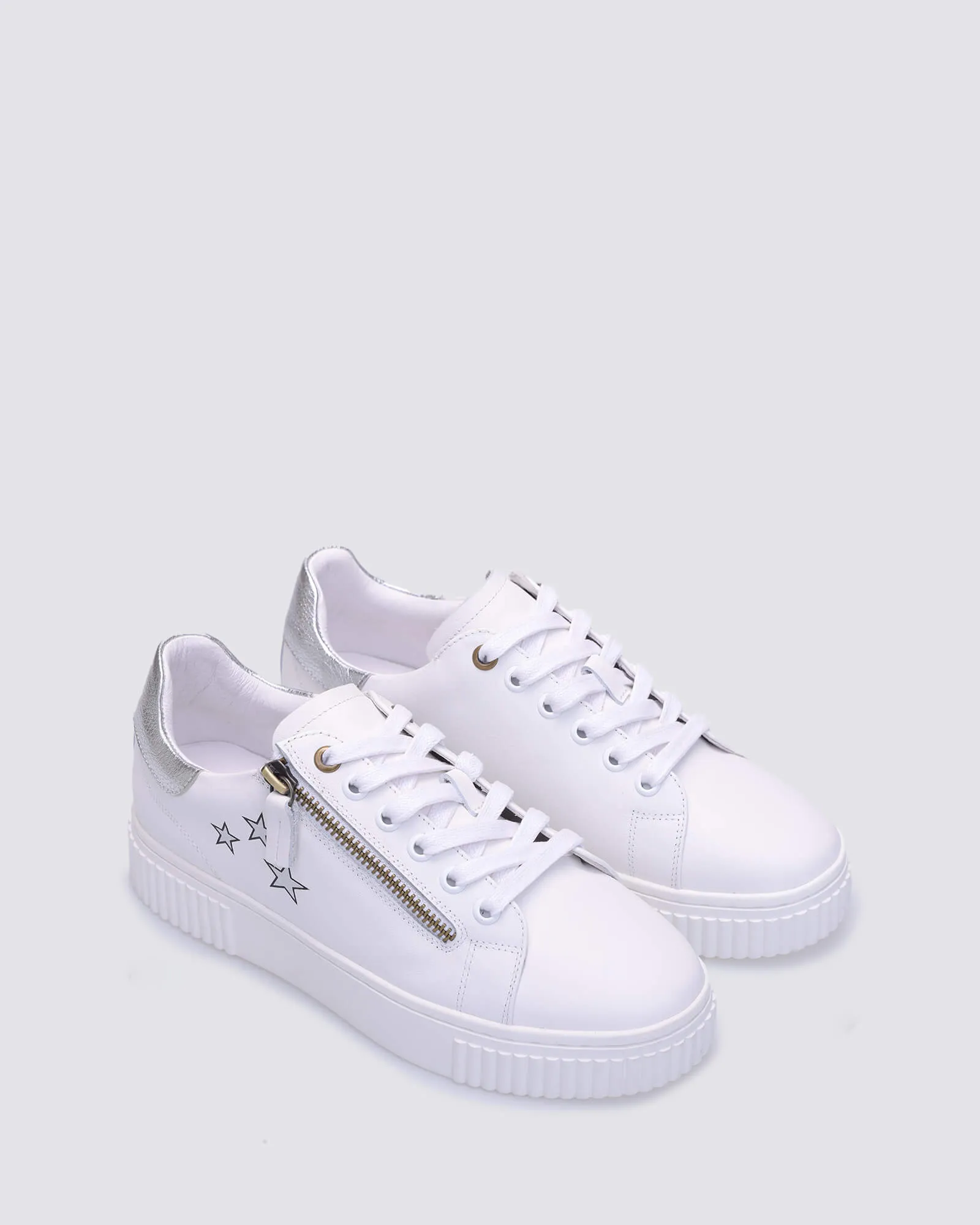 JSTAR SNEAKERS WHITE/SILVER LEATHER