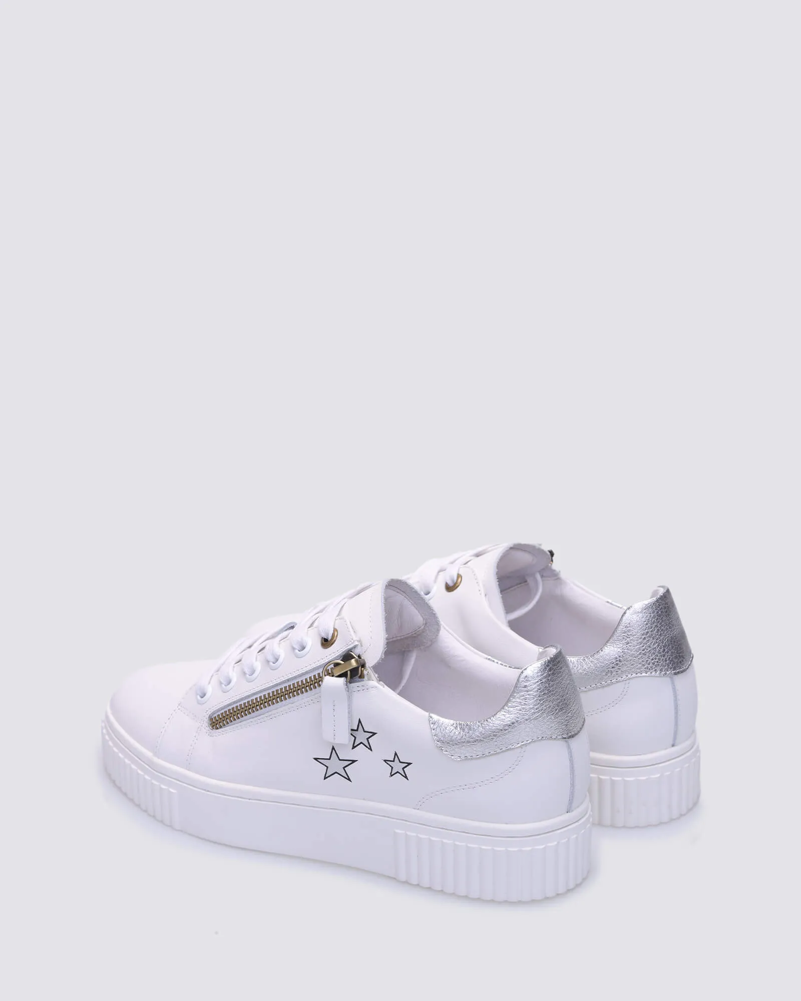 JSTAR SNEAKERS WHITE/SILVER LEATHER