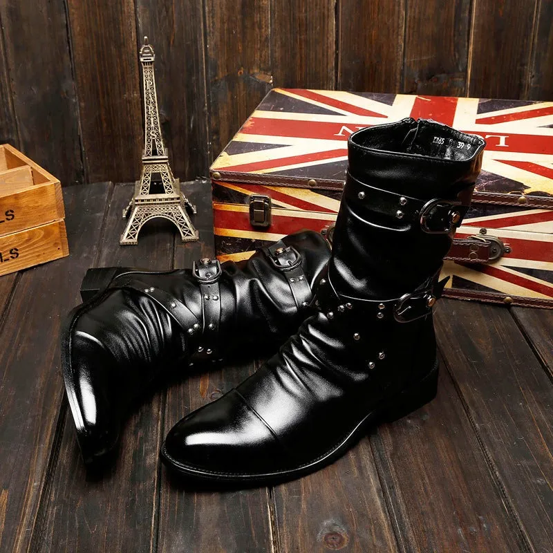 KnightStride - Fashion Studded Men's Boots by The Nevermore