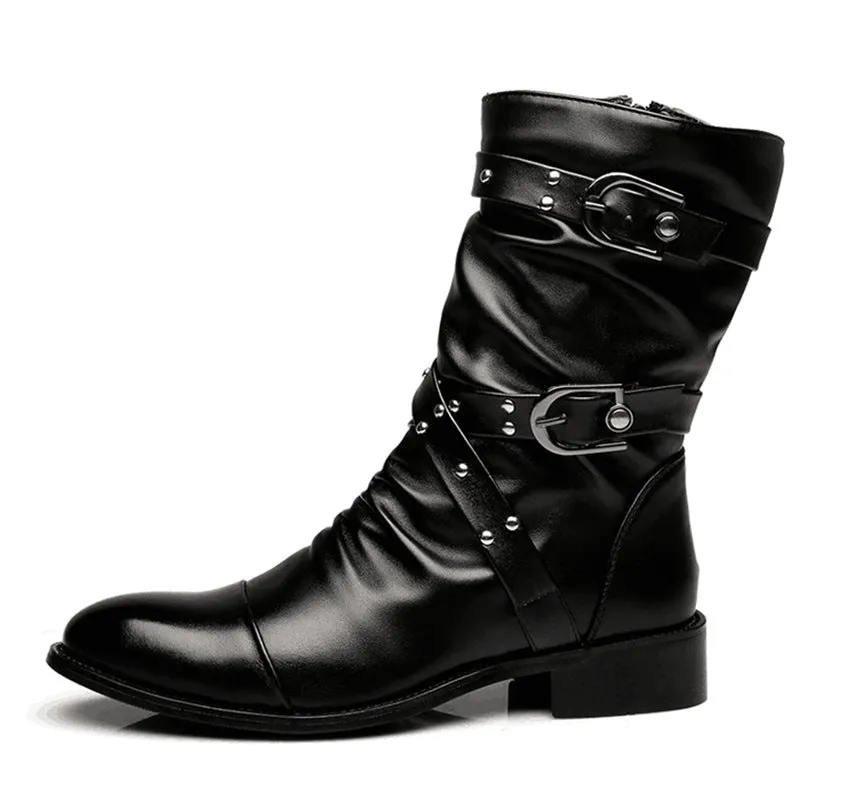 KnightStride - Fashion Studded Men's Boots by The Nevermore