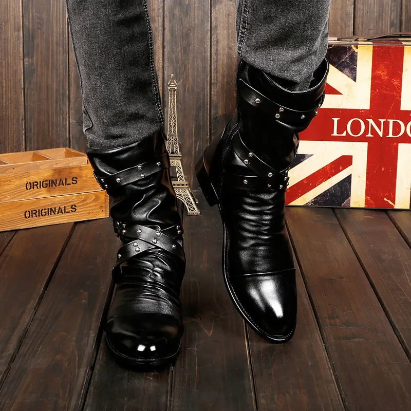 KnightStride - Fashion Studded Men's Boots by The Nevermore