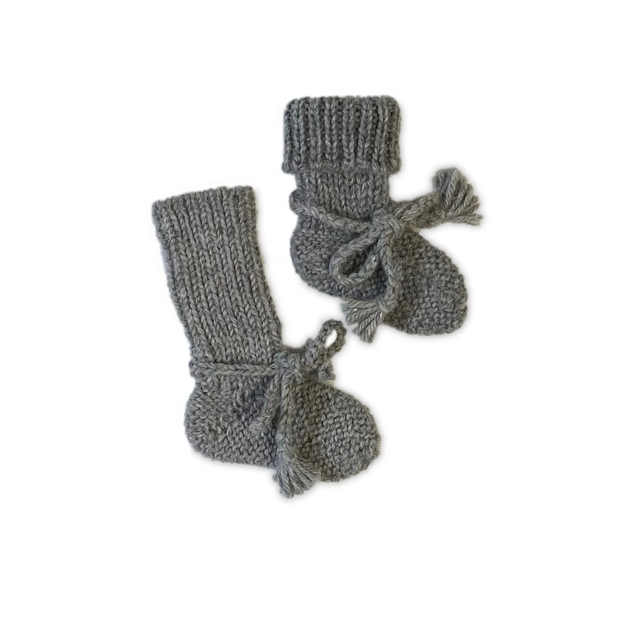 Link Stitch Booties in Baby Alpaca