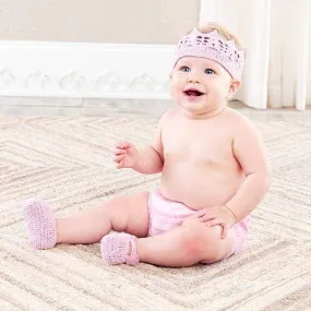 Little Princess Knit Headband and Booties Gift Set