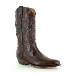 Loblan 194 Brown Whisky Leather Cowboy Boots Hand Made Classic Men'S Western