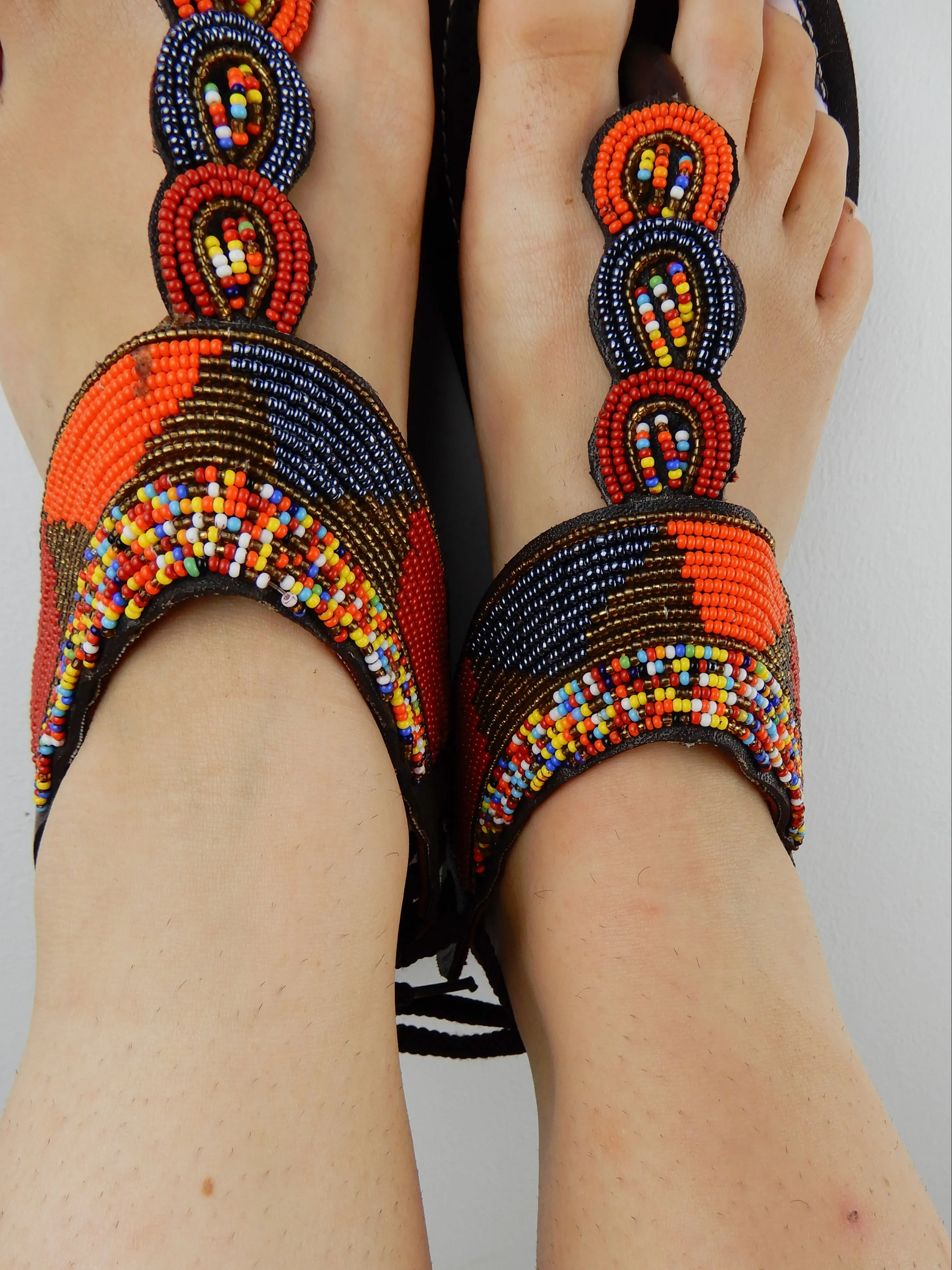 Metallic Tie-Up Sandals