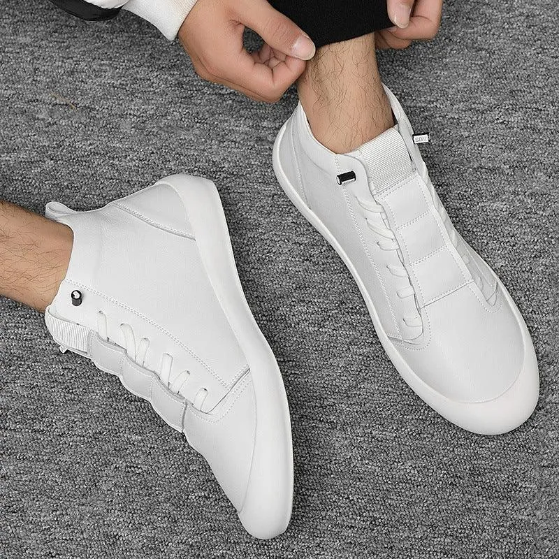 New Men's High-Top Leather Sneakers