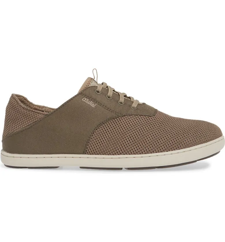 Olukai Men's Nohea Moku Mesh Lace Up Shoe - Mustang/Husk 10283-136Z