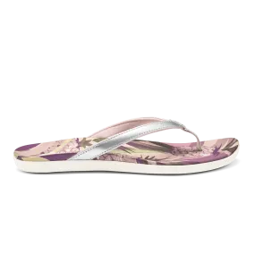 OluKai Women's Ho'Opio Sandals- Silver/Pineapple