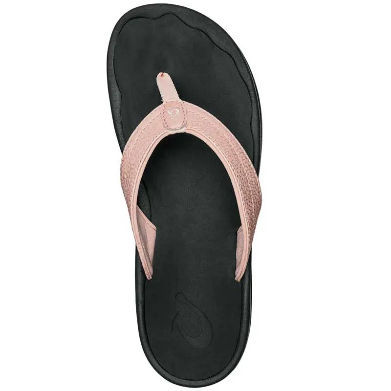 OluKai Women's Ohana Sandals- Petal Pink/Black