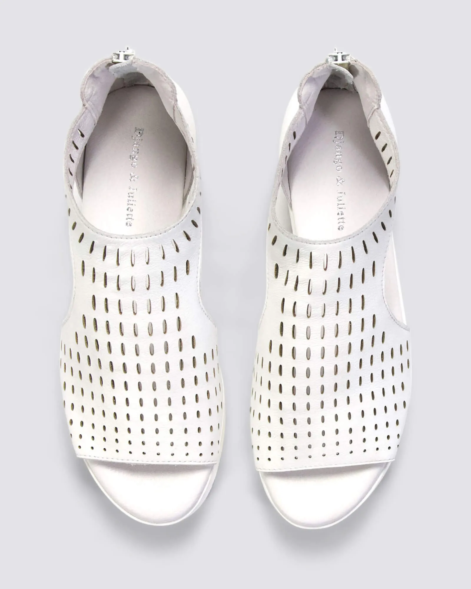 OXXIE PLATFORM SANDALS WHITE LEATHER