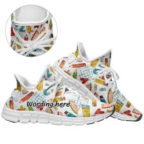 Personalized gifts business names, Business Gifts For Clients Customize Cheerleading sneakers, Back to School Casual shoes with Print on demand, TWX05-C0601