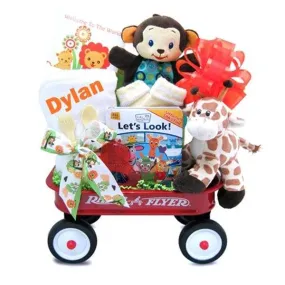 Personalized Wild Wilderness Mini Radio Flyer Wagon Gift Basket