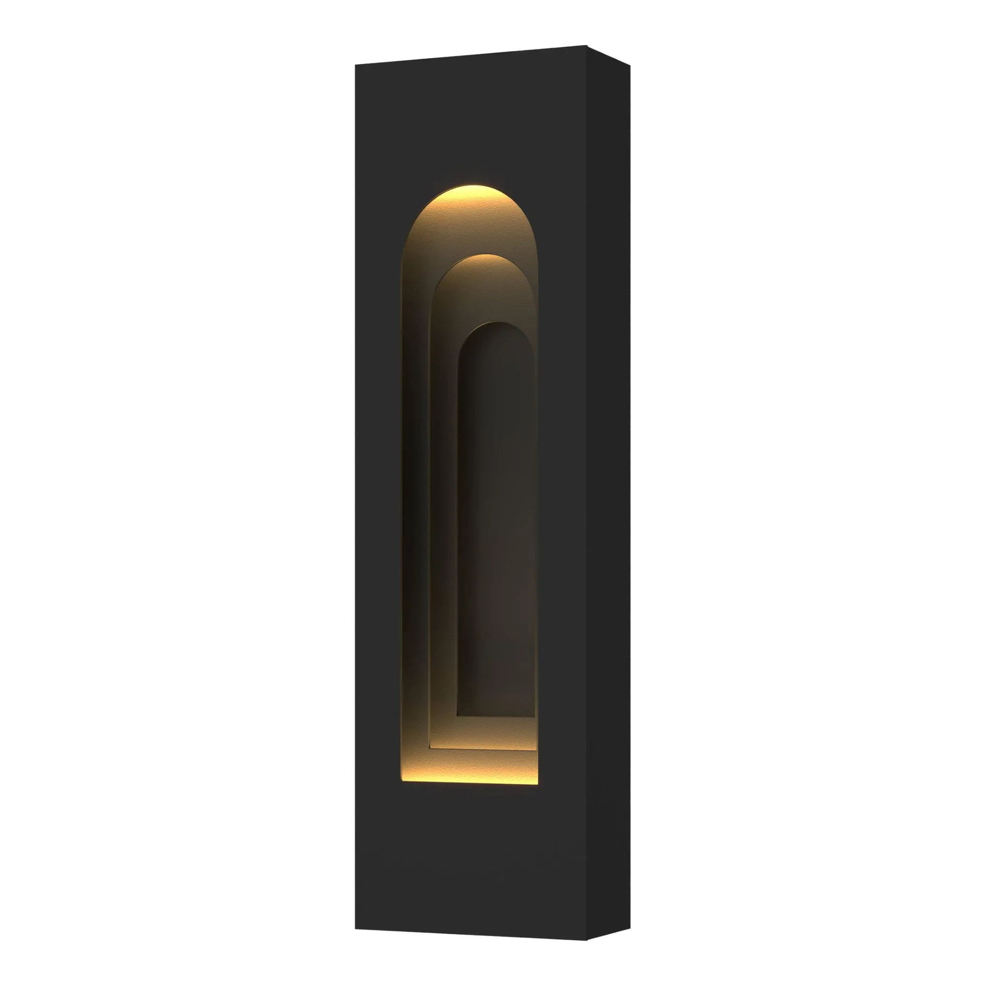 Procession Arch Small Outdoor Sconce 2-Light Coastal Black Accent in Coastal Black