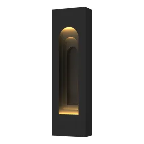 Procession Arch Small Outdoor Sconce 2-Light Coastal Black Accent in Coastal Black