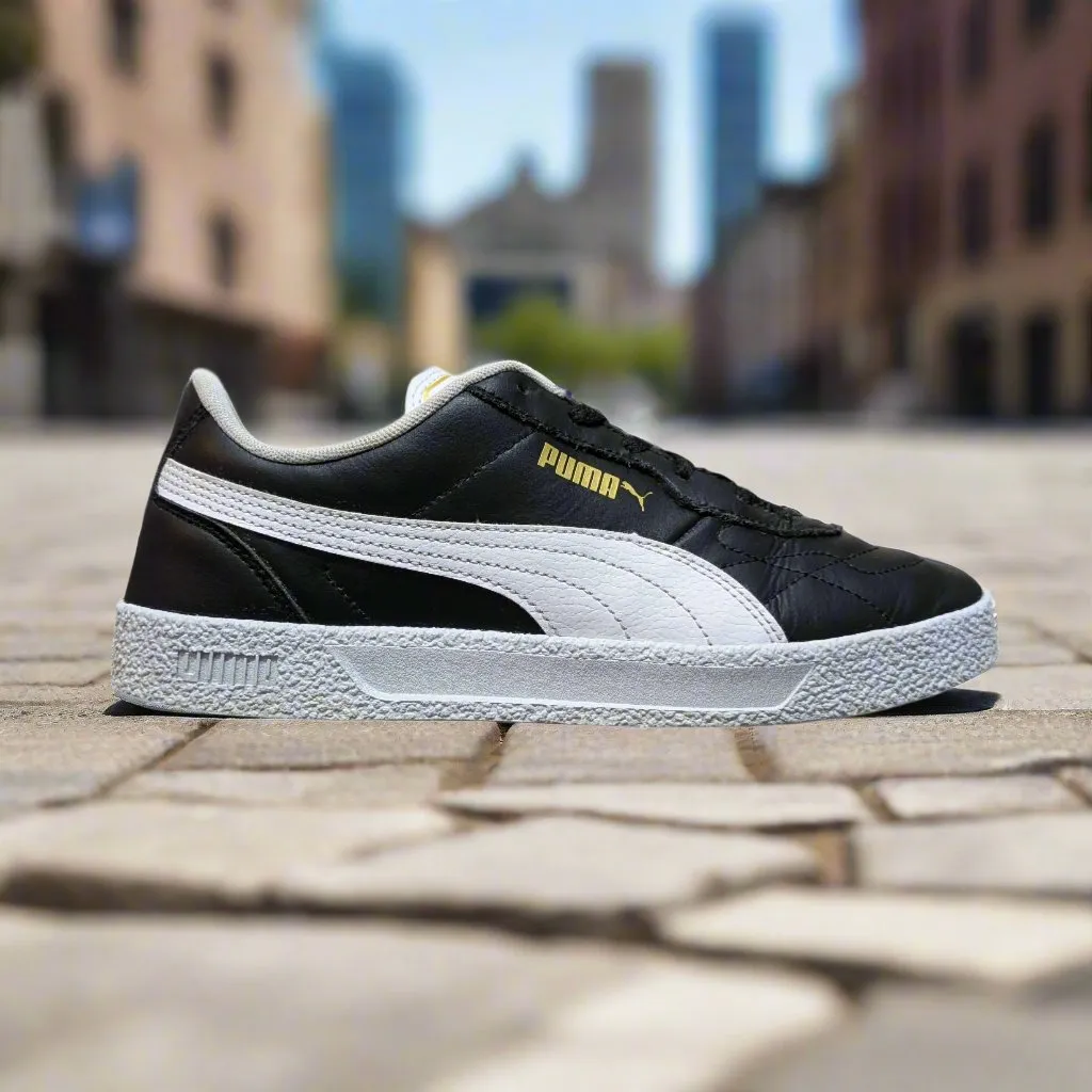 Puma Club Zone Black/White/Gold Sneakers Size: UK 7 / EU 40.5 / US 9