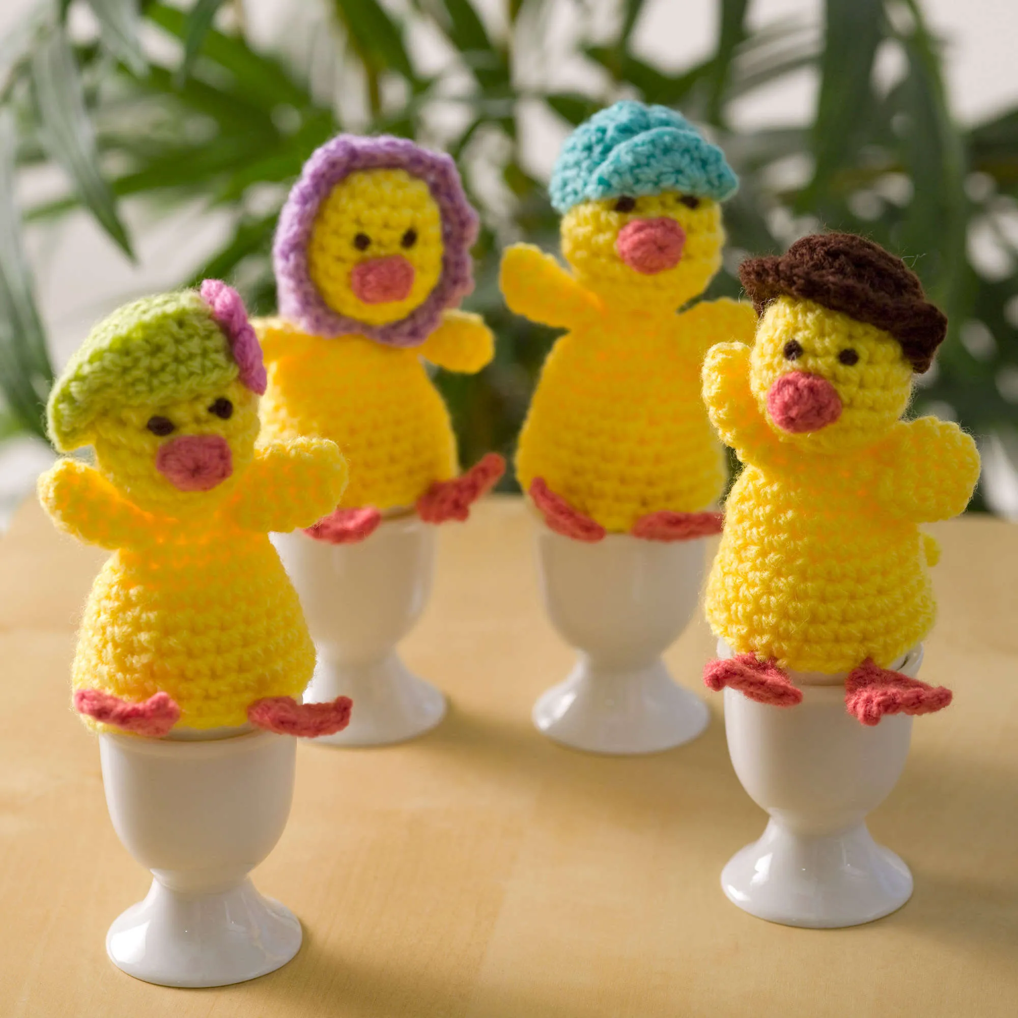 Red Heart Crochet Cozy Egg Family