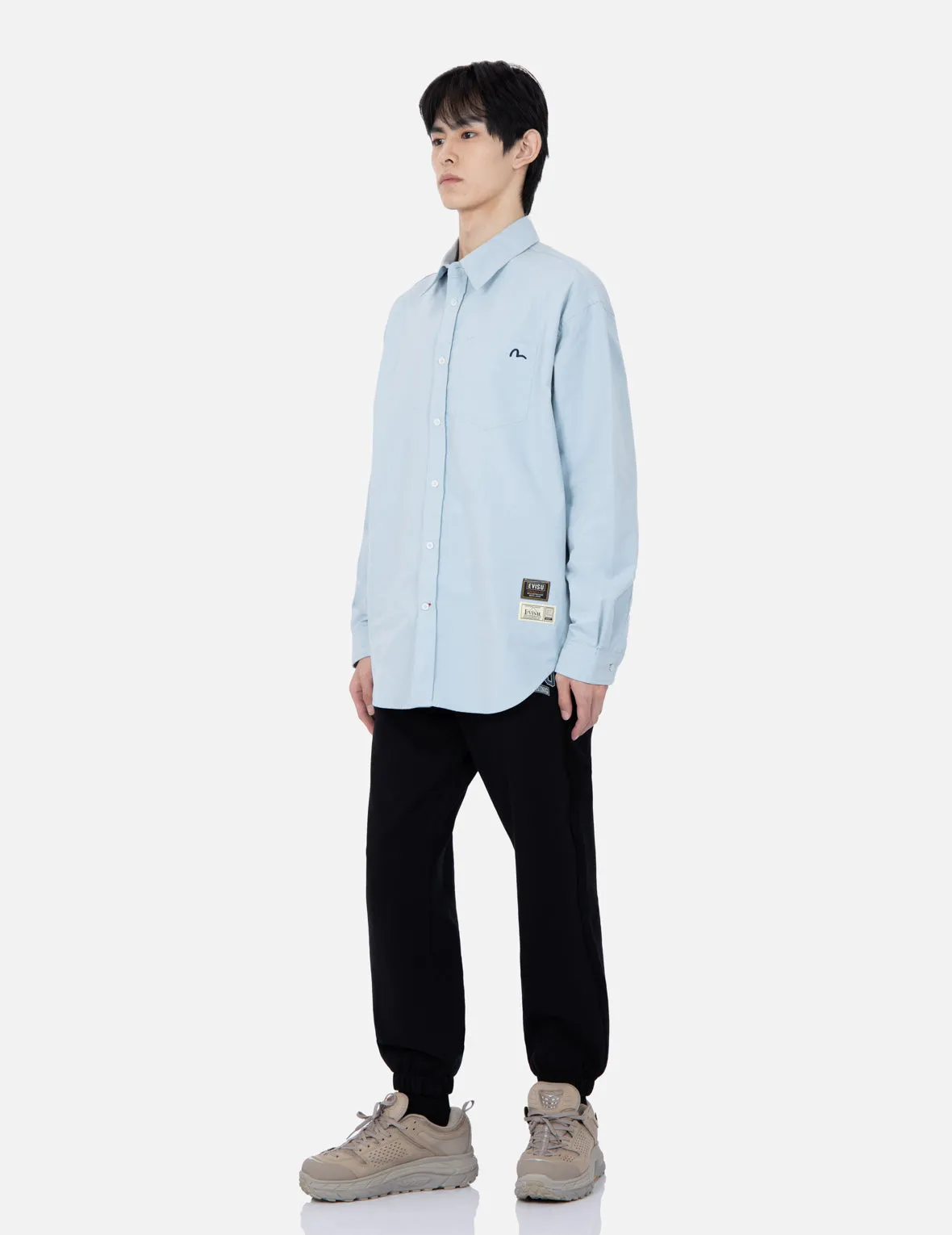 Retro Logo Print Oversized Shirt