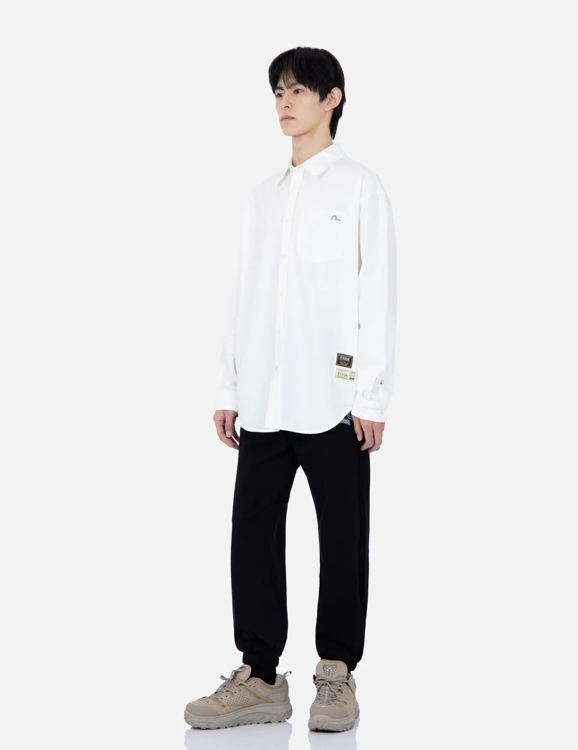 Retro Logo Print Oversized Shirt
