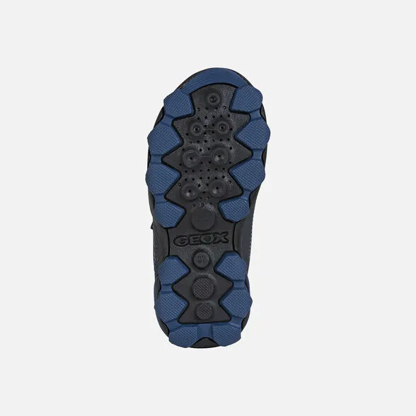 SALE Geox J Buller Navy Velcro Runing Sneaker