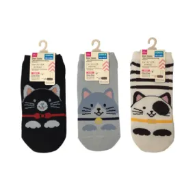 Short Socks Water Absorbent Quick-Drying Sitting Cat