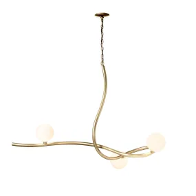 Slide Pendant 3-Light Opal Glass (GG) in Modern Brass