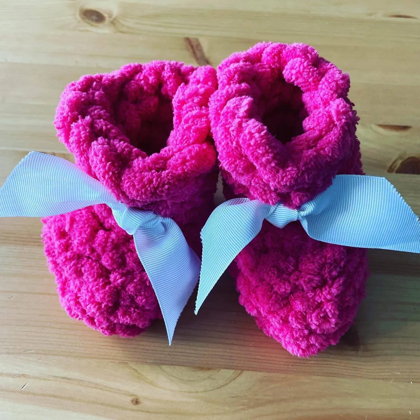 Soft Chenille Baby Booties