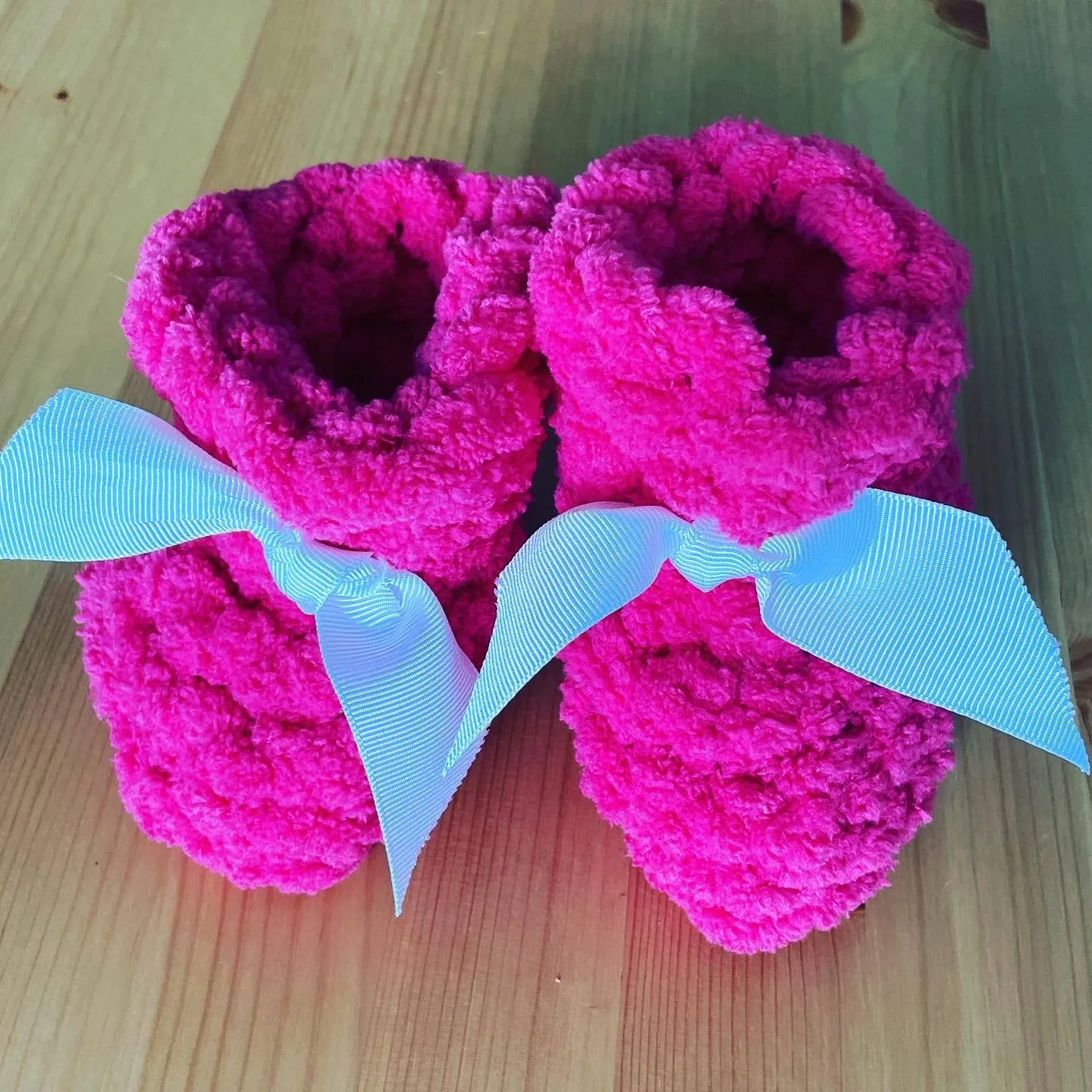 Soft Chenille Baby Booties