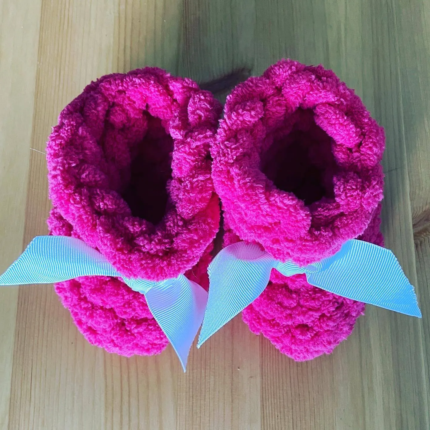 Soft Chenille Baby Booties