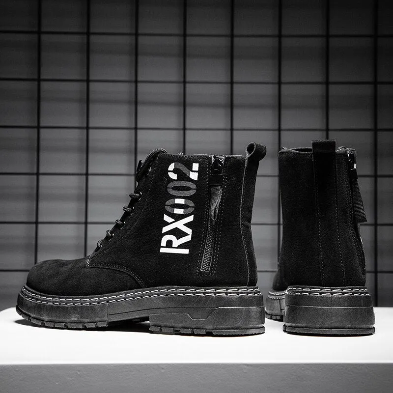 Spring & Autumn Men Boots Split Leather Men Casual Fahsion Ankle Boots Outdoor Comfortable Men Warm Boots For Men Shoes