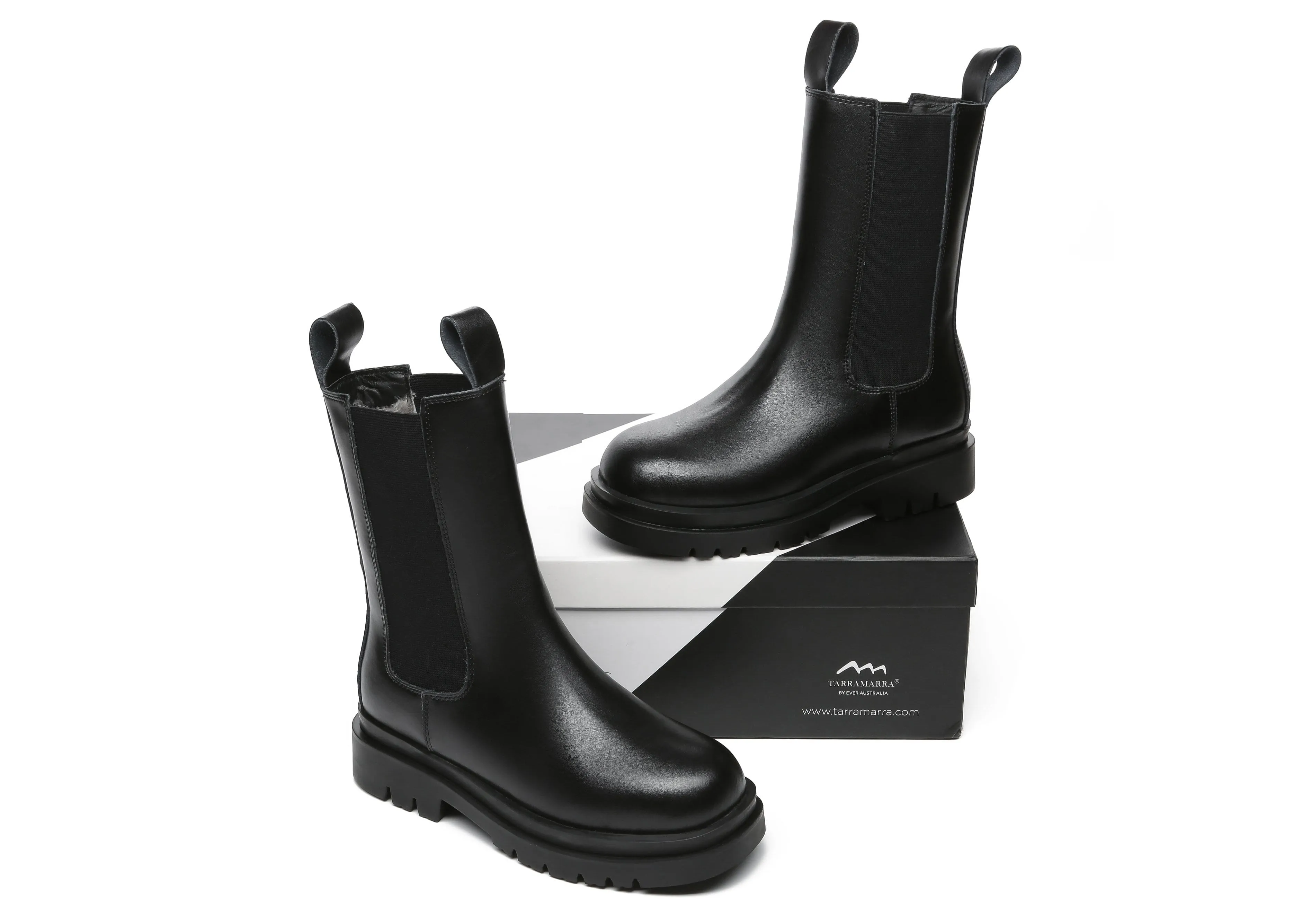TARRAMARRA® Sherlyn Women Black Ankle Wool Lining Boots