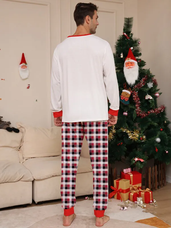 Thanksgiving & Christmas Tradition: Plaid Reindeer Pajama Set for the Whole Family