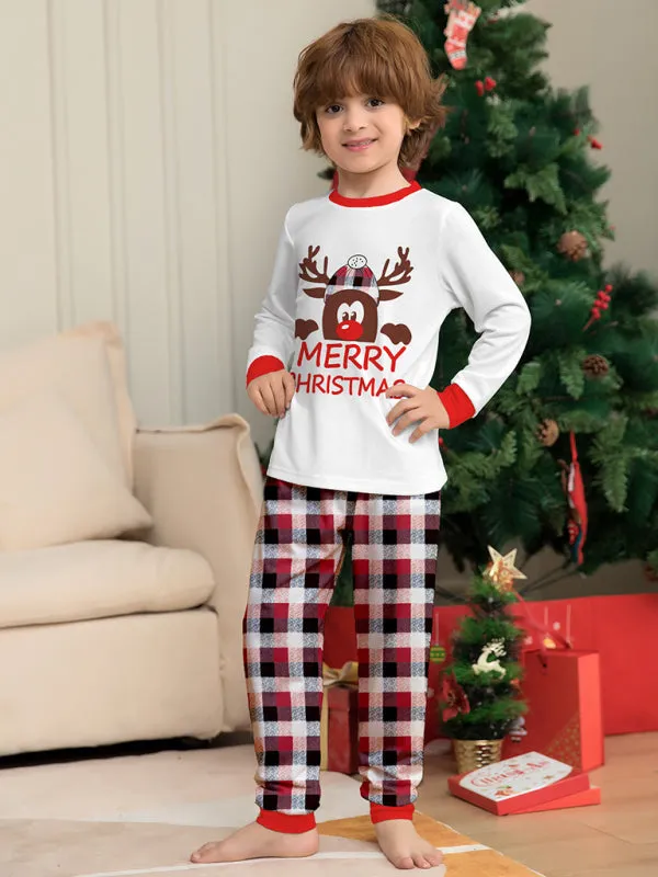 Thanksgiving & Christmas Tradition: Plaid Reindeer Pajama Set for the Whole Family