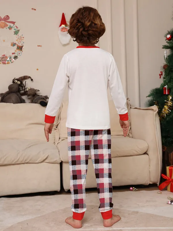 Thanksgiving & Christmas Tradition: Plaid Reindeer Pajama Set for the Whole Family