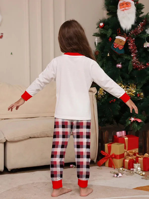 Thanksgiving & Christmas Tradition: Plaid Reindeer Pajama Set for the Whole Family