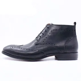 The Fazona2 - Luxury Brogue Leather Ankle Boots For Men