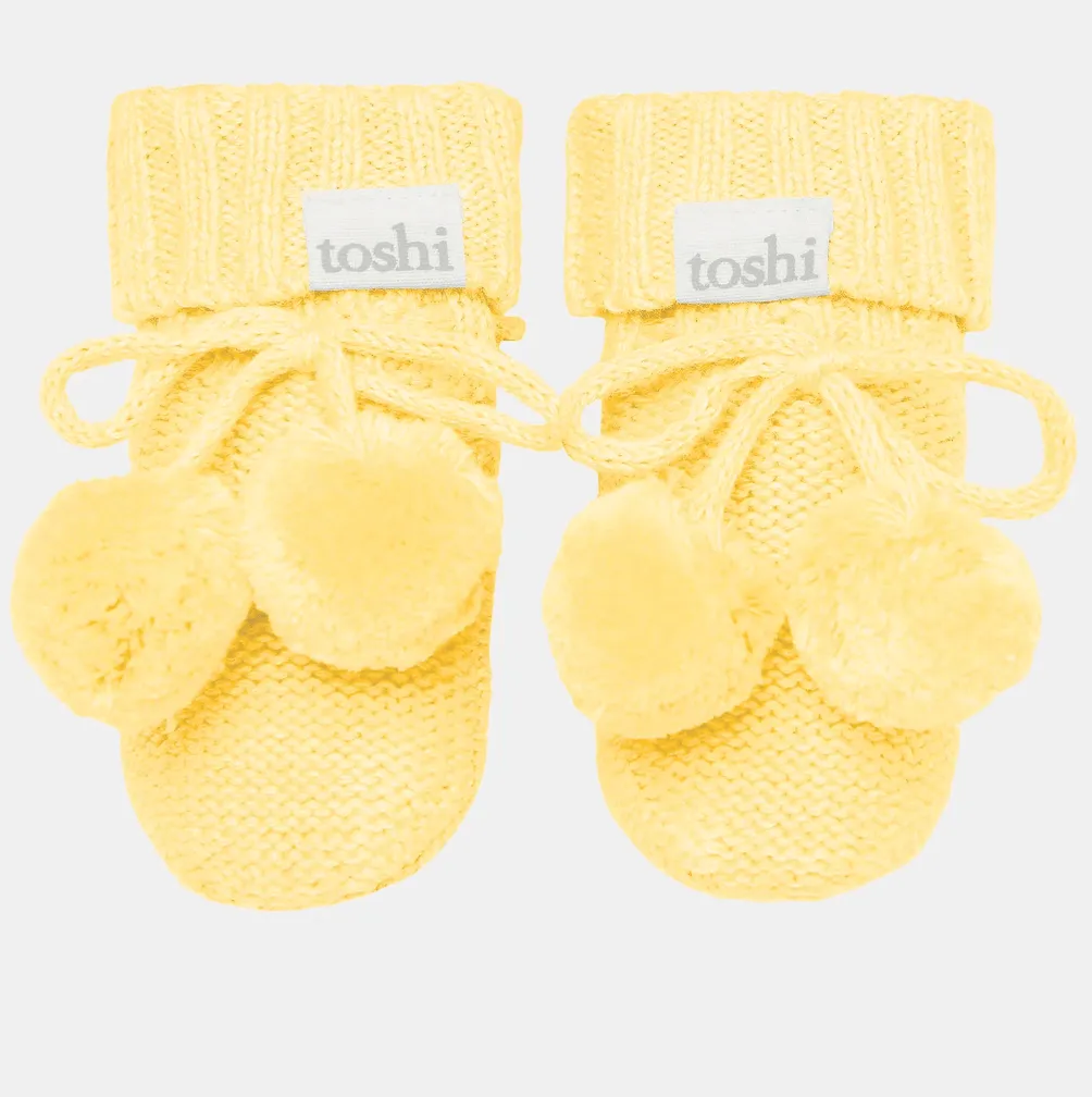 Toshi Organic Booties Marley/Banana