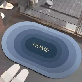 UMAI Polyester Non-Woven Felt Bathroom Mat (40 * 60cm) Bath Mat | Anti Skid Mat for Bathroom Floor | Bathroom Accessories | Bathroom Mats Water Soak | Non Slip Mat for Bathroom | Floor Mat (Blue)