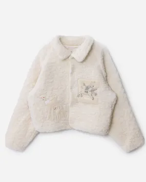 Unisex Fleeced Wool Bomber Jacket