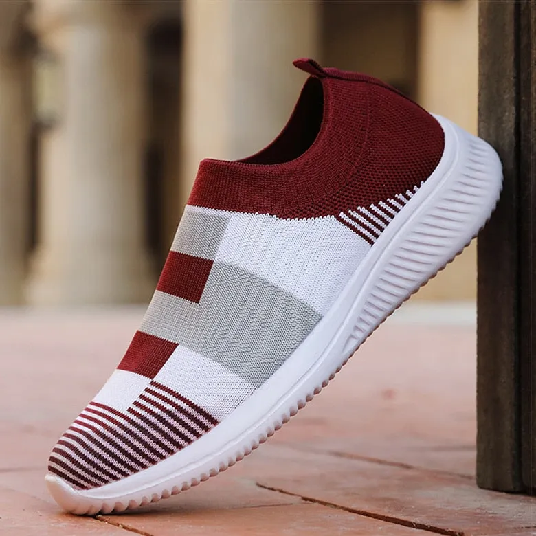 Vulcanized Knitted Sneakers Shoes For Women