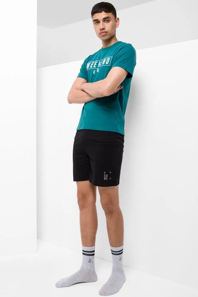 Weekend Club Short Sleeve Sleep T-Shirt Blue
