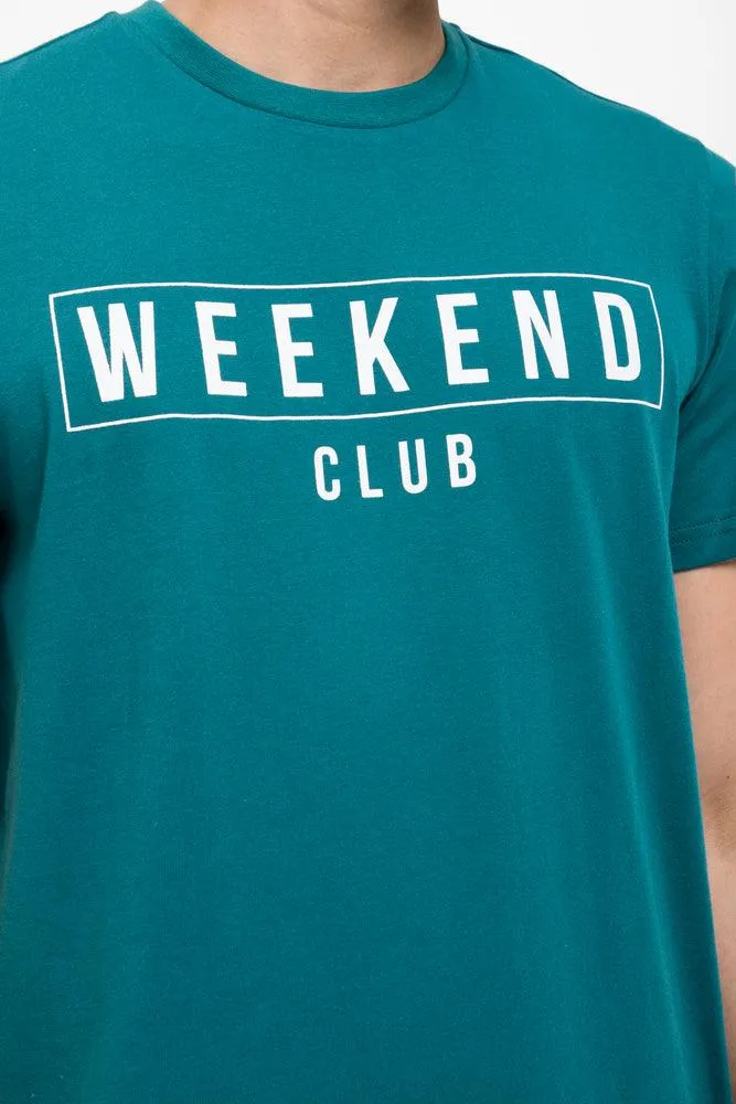 Weekend Club Short Sleeve Sleep T-Shirt Blue