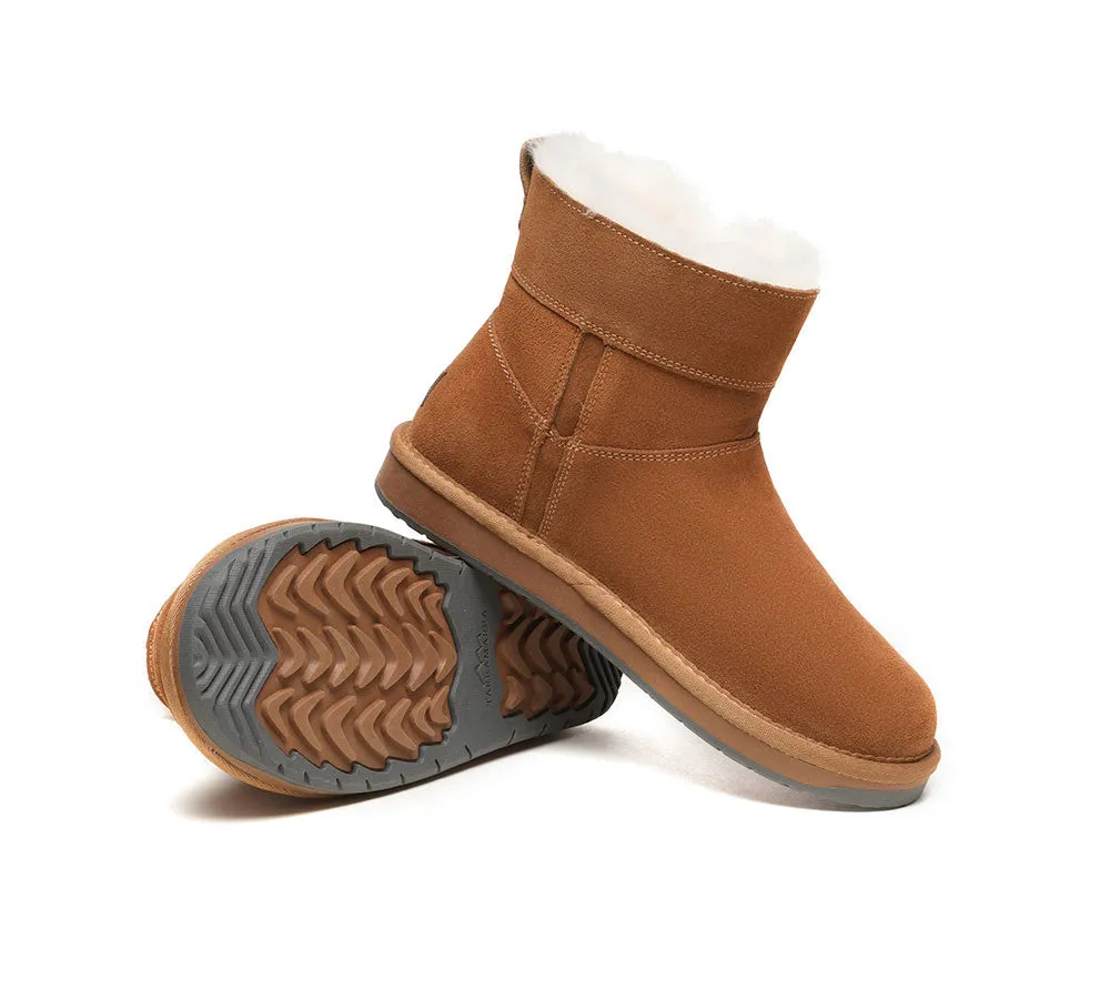 Women Boots Sheepskin Wool Side Zipper Malena