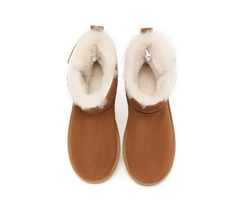 Women Boots Sheepskin Wool Side Zipper Malena
