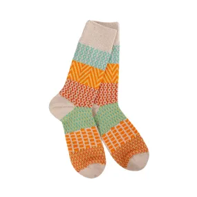 WORLDS SOFTEST GALLERY CREW SOCKS WHEAT - WOMENS
